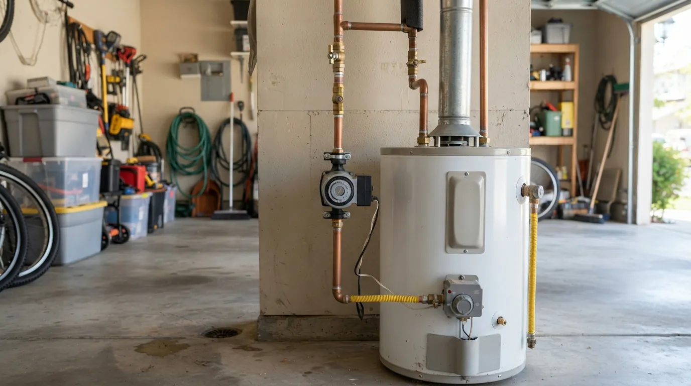 Recirculation pump with timer on a San Jose water heater