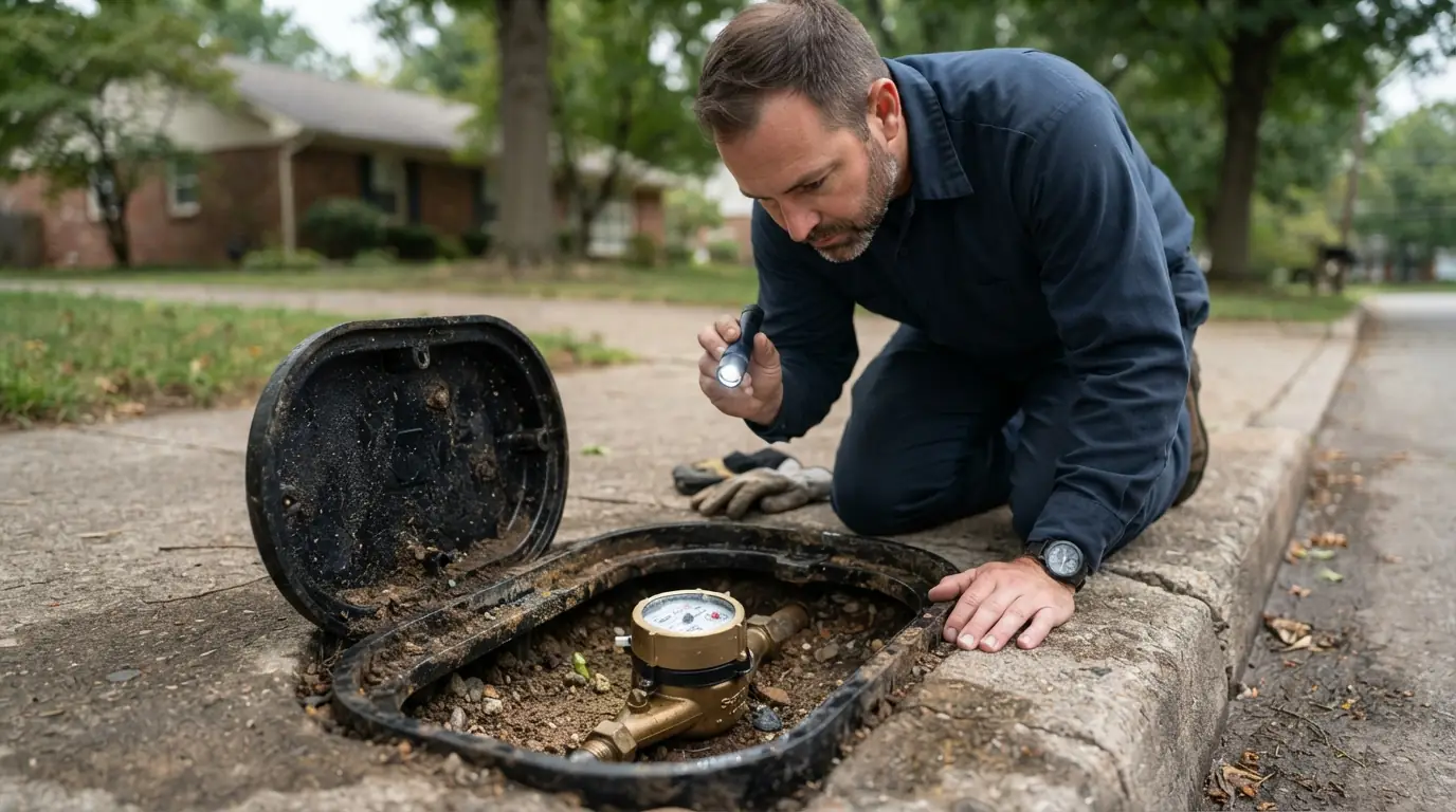 Water meter low-flow dial being checked in San Jose