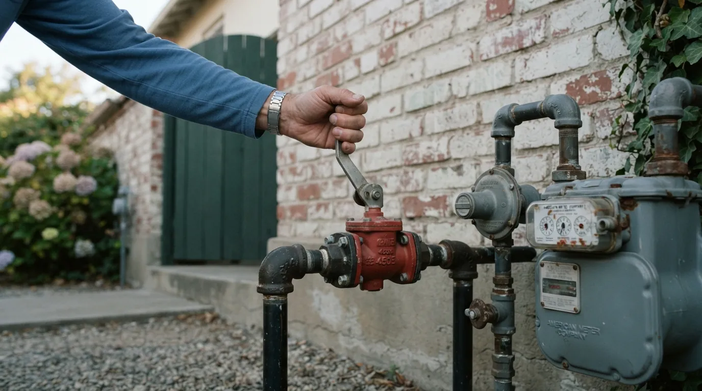 Resetting a seismic gas valve after a quake